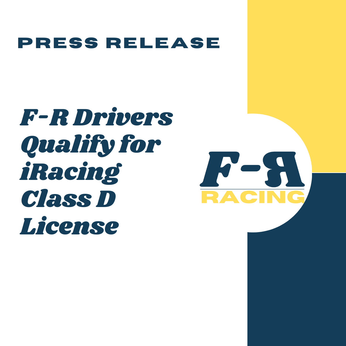 F-R Drivers Qualify For iRacing Class D License