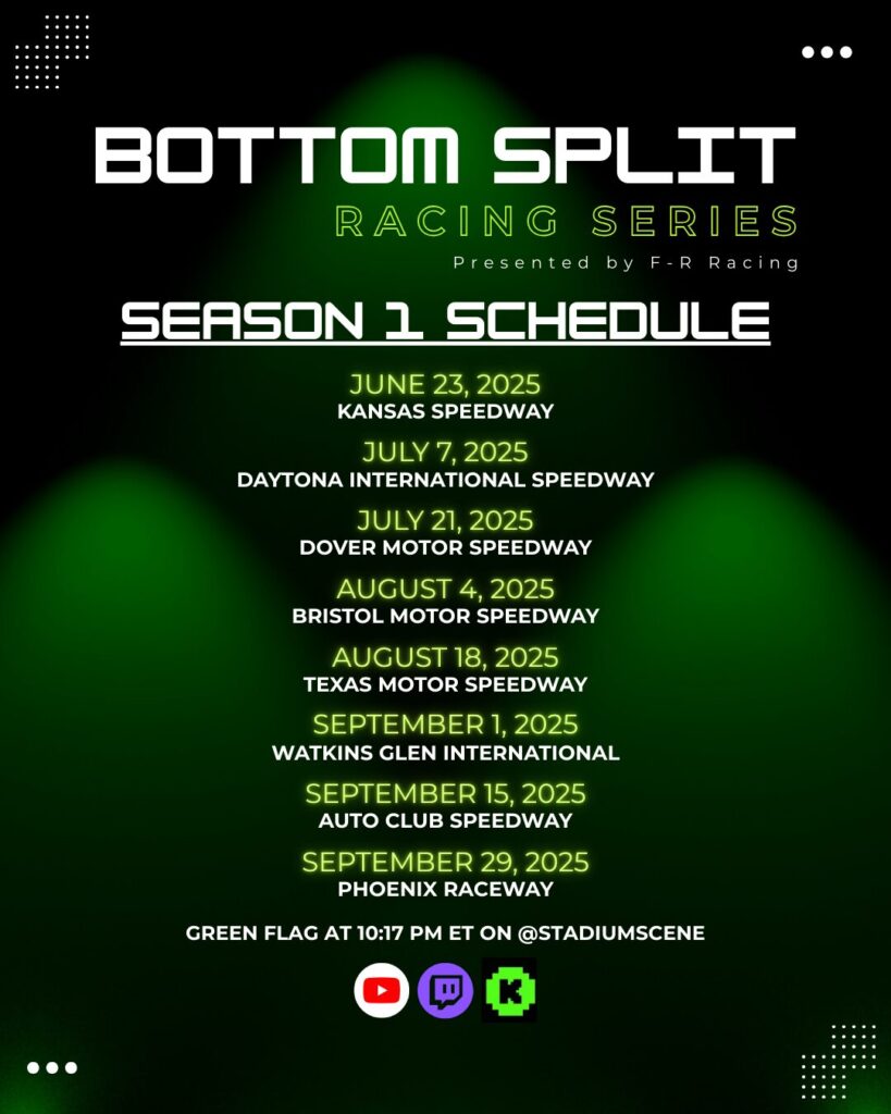 Bottom Split Racing Series Season 1 Schedule